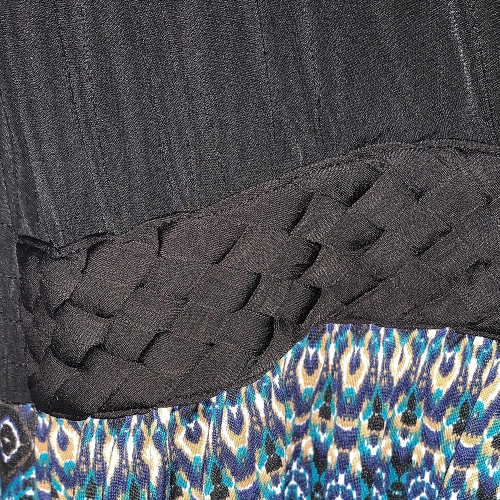 Denver Hayes Black and Blue Maxi Dress - Picture 5 of 8